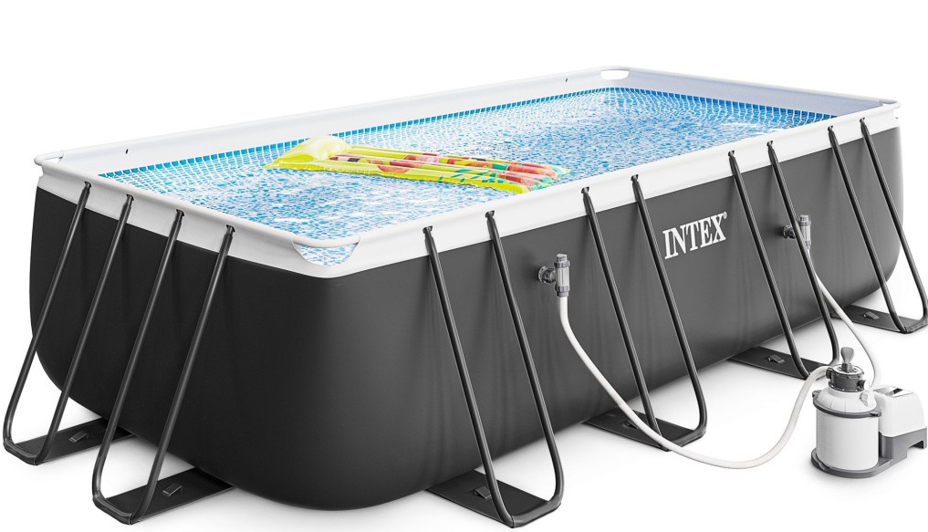 Каркасный бассейн Intex Ultra Frame Pool 549 х 274 х 132 см + песочный насос-фильтр, лестница, тент, подстилка, арт. 26356