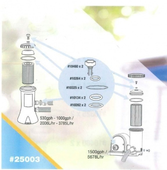 Ремкомплект для картриджных фильтр-насосов Intex, арт. 25003