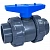 Кран шаровый ПВХ D50, с муфтовым окончанием, Aquaviva