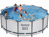 Каркасный бассейн Steel Pro Max 396 х 122 см + фильтр-насос, лестница, тент, BestWay 5618W