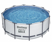 Каркасный бассейн BestWay Steel Pro Max 366 х 122 см + Насос-фильтр, лестница, тент, арт. 56420
